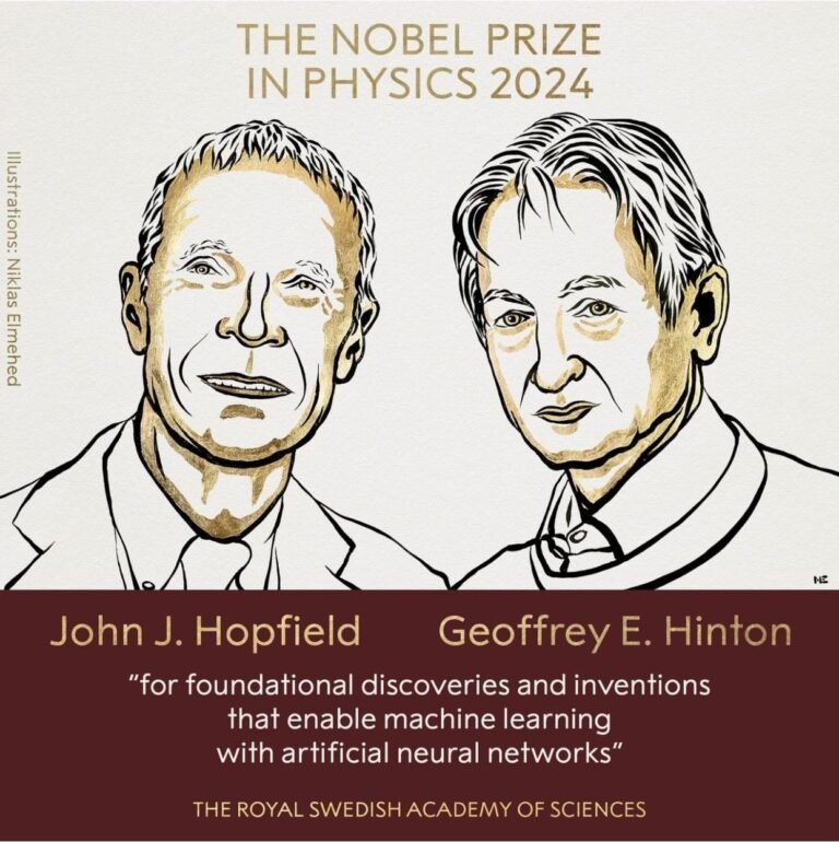 Nobel Prize in Physics 2024 Awarded to John Hopfield and Geoffrey Hinton for Contributions to Machine Learning