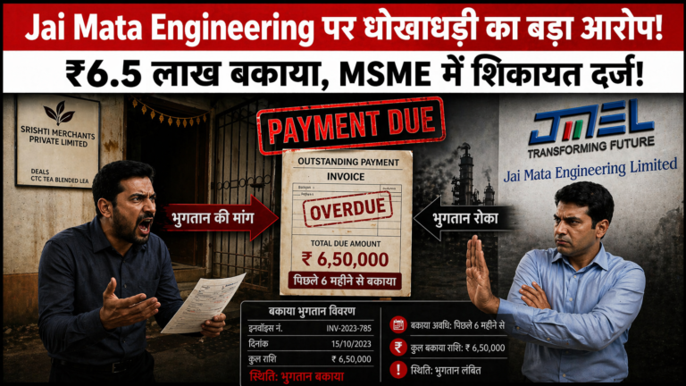 सिलीगुड़ी स्क्रैप कारोबार में बड़ा विवाद! Jai Mata Engineering Pvt Ltd पर ₹6.5 लाख भुगतान रोकने का गंभीर आरोप